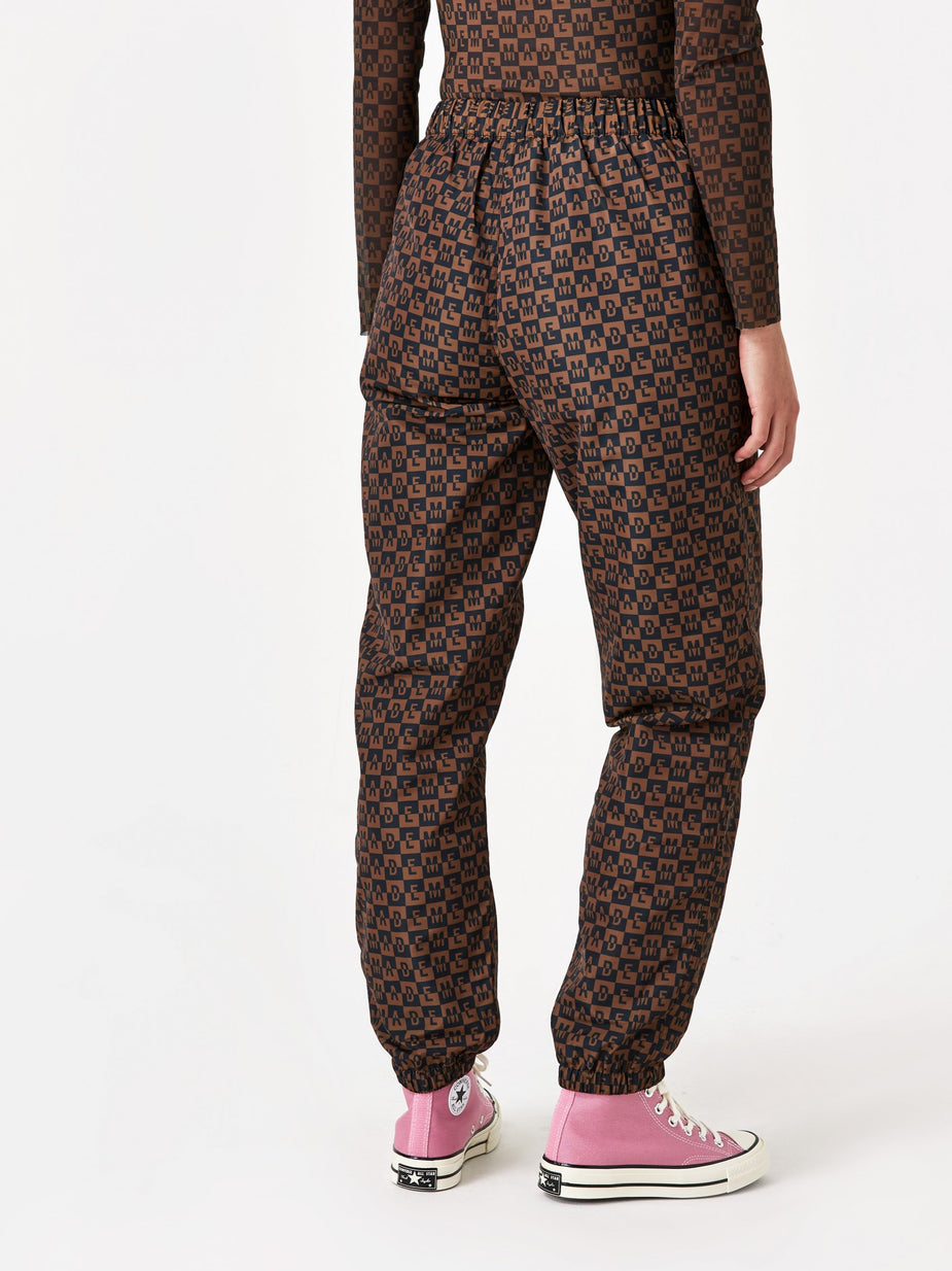MadeMe MadeMe Checkered Logo Trackpant - Brown - Brown