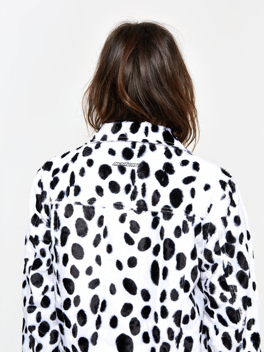 MadeMe MadeMe Dalmation Faux Fur Trucker Jacket - White - White