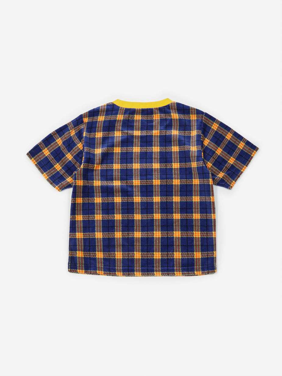 MadeMe MadeMe Velour Plaid Baby T-Shirt - Blue - Blue