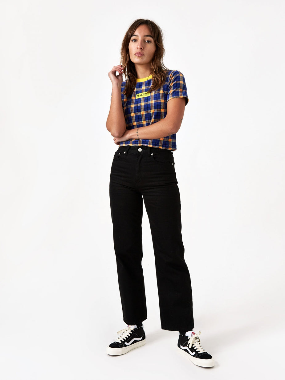 MadeMe MadeMe Velour Plaid Baby T-Shirt - Blue - Blue