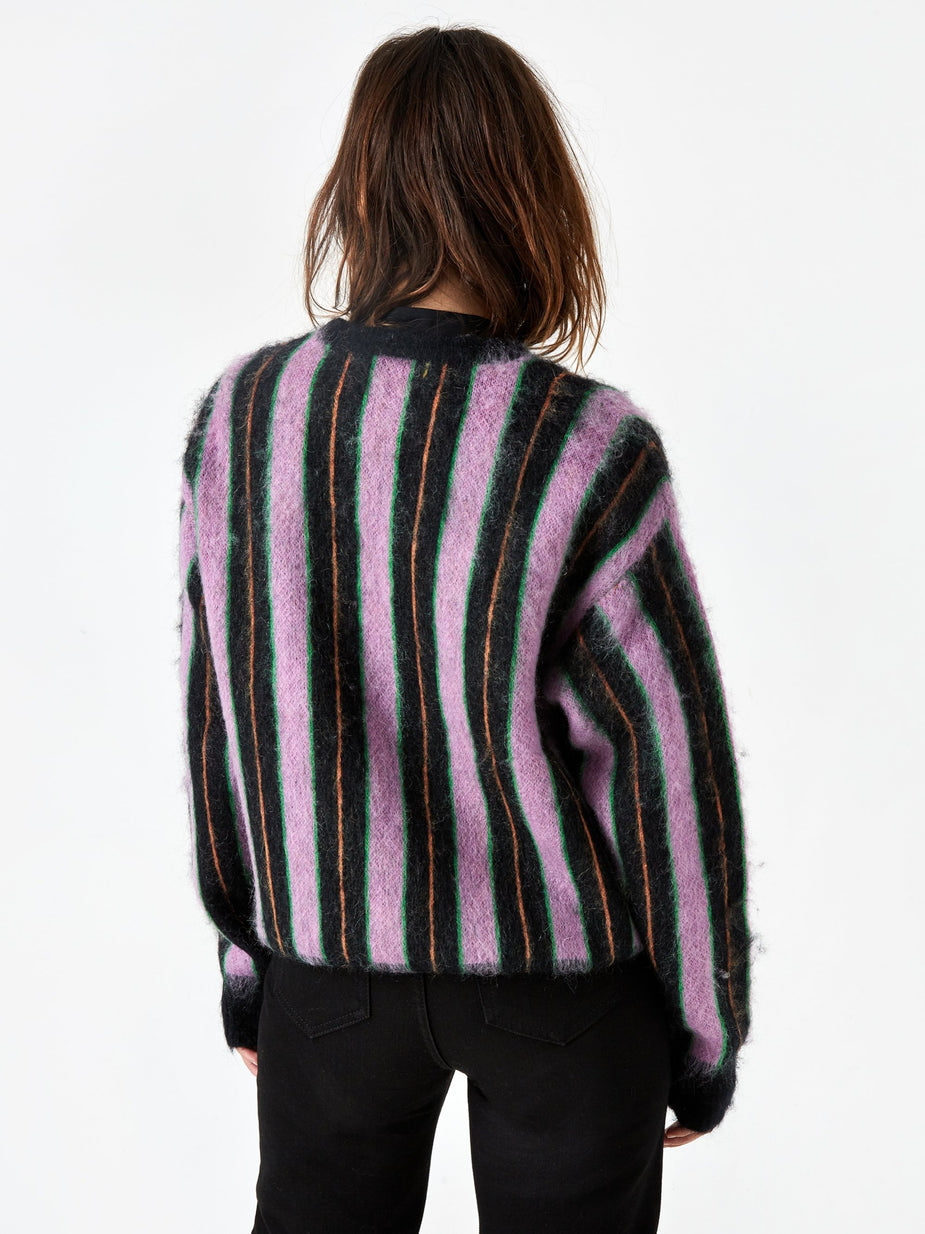 MadeMe MadeMe Vertical Striped Mohair Sweater - Black - Black