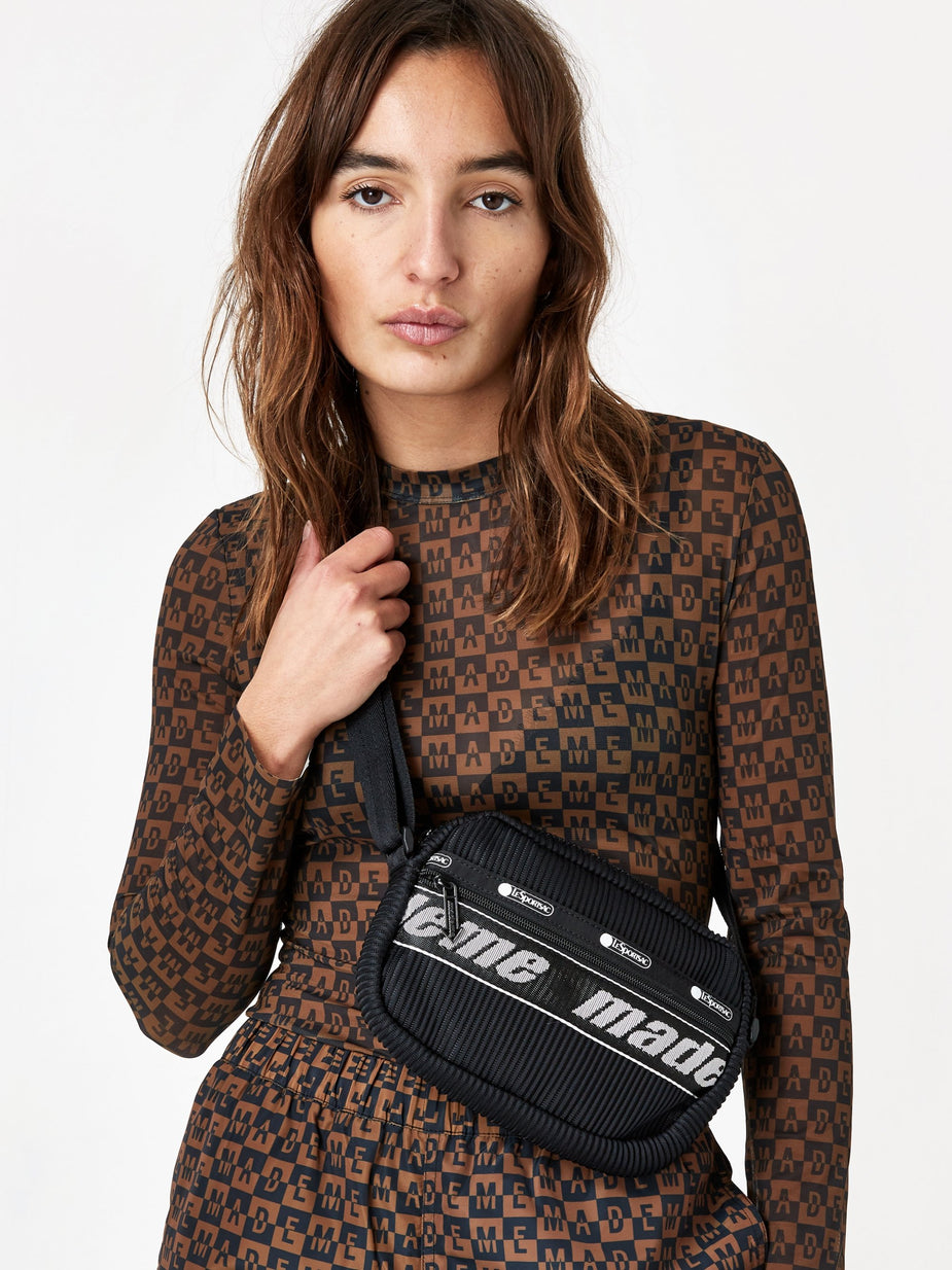 MadeMe MadeMe x LeSportsac Lenticular Mesh Box Cross Body Bag - Black Lenticular - Black