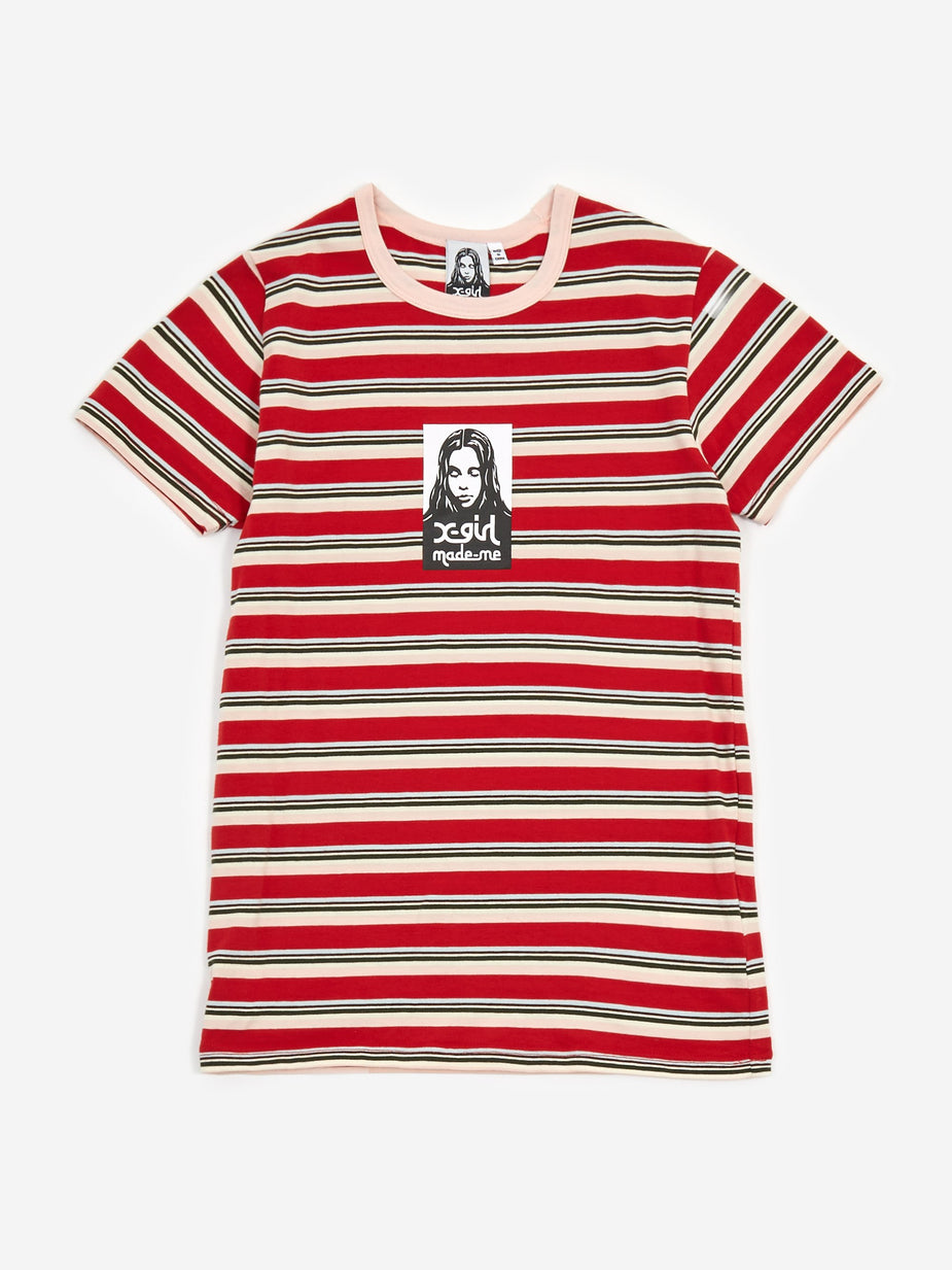 MadeMe MadeMe x X-Girl Baby T - Red Stripe - Red