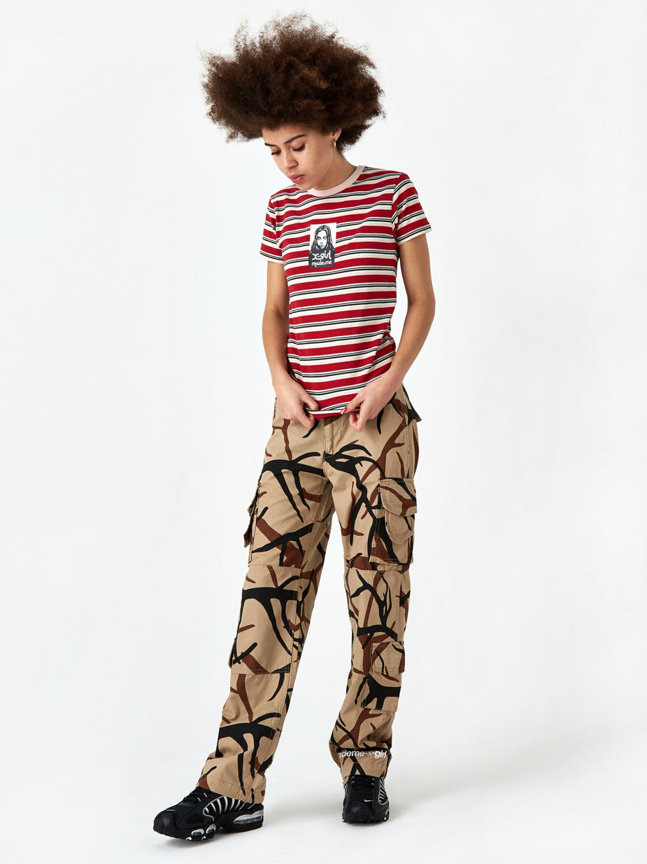 MadeMe MadeMe x X-Girl Baby T - Red Stripe - Red