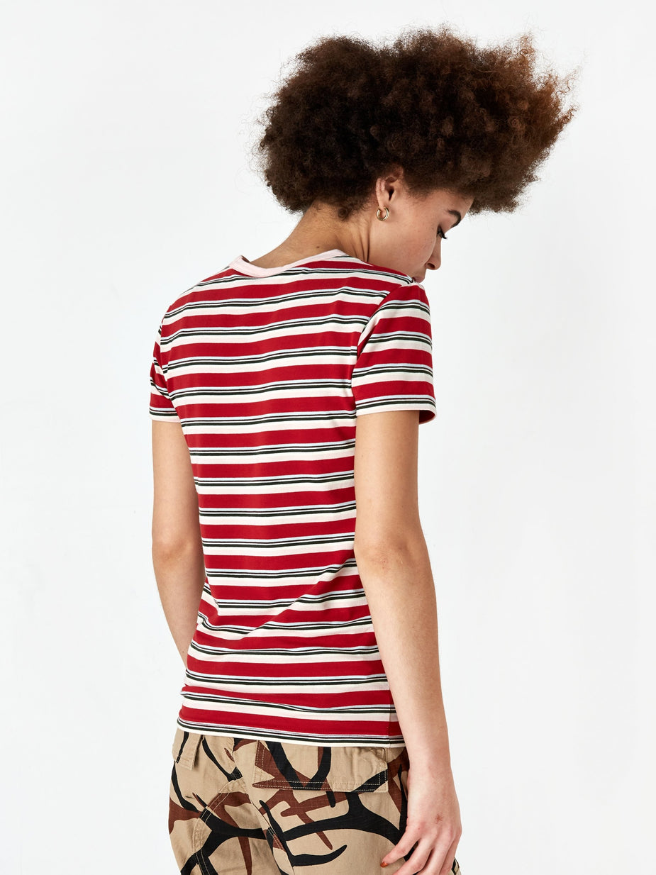 MadeMe MadeMe x X-Girl Baby T - Red Stripe - Red