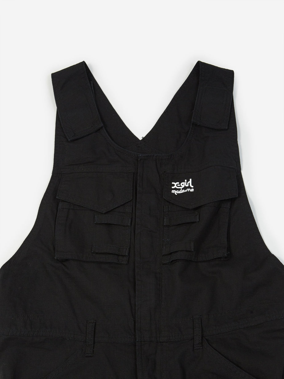 MadeMe MadeMe x X-Girl Cargo Overall - Black - Black