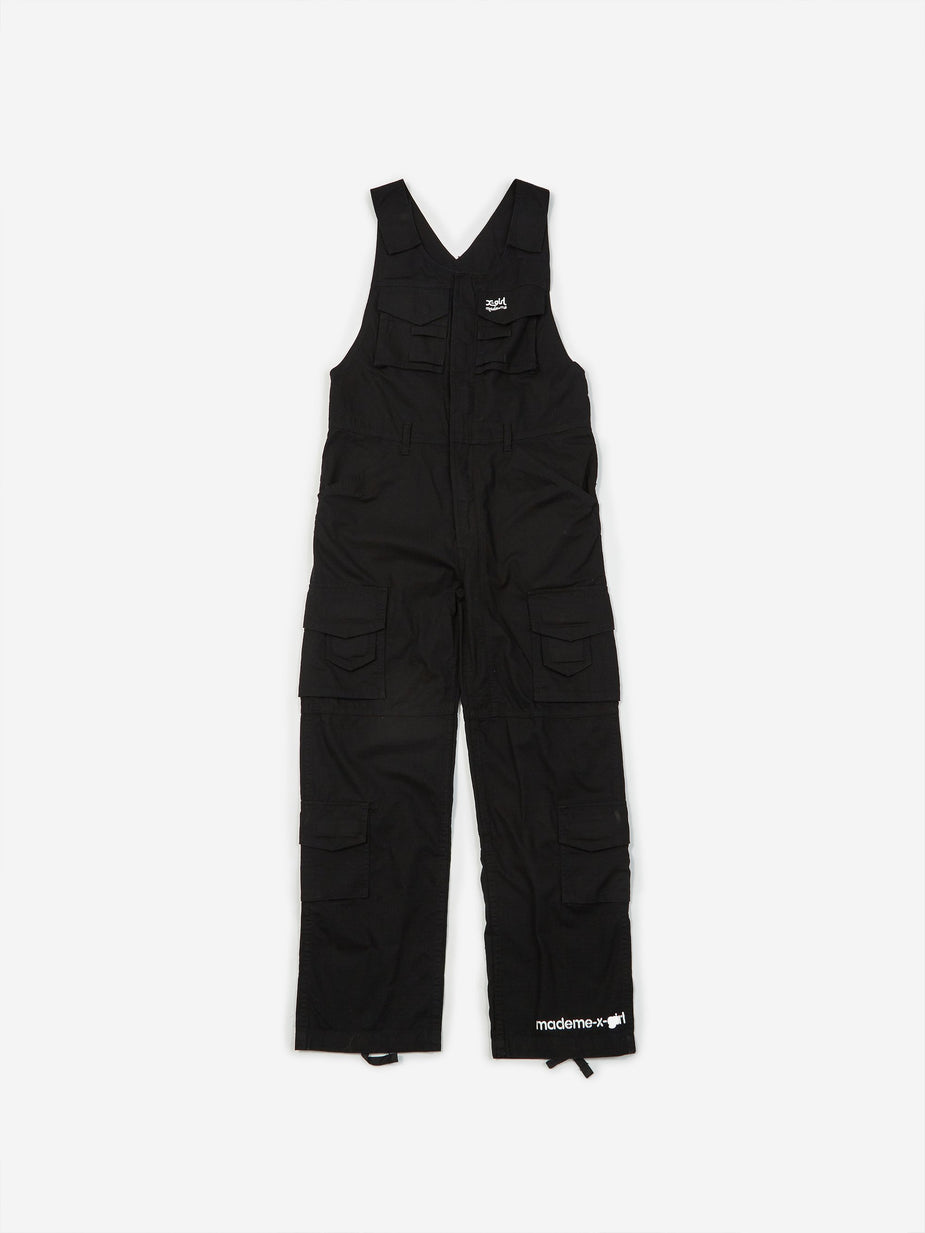 MadeMe MadeMe x X-Girl Cargo Overall - Black - Black