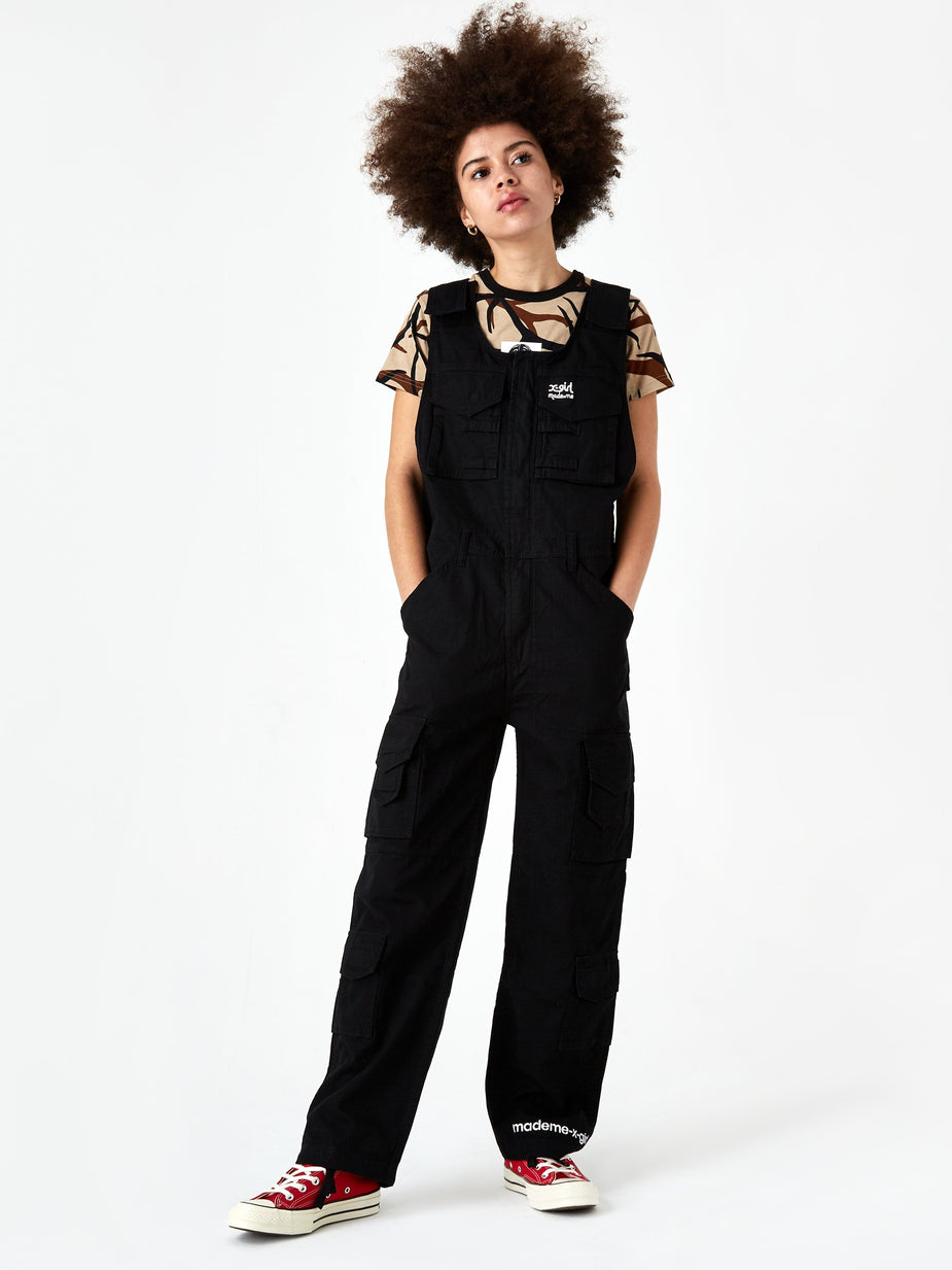 MadeMe MadeMe x X-Girl Cargo Overall - Black - Black