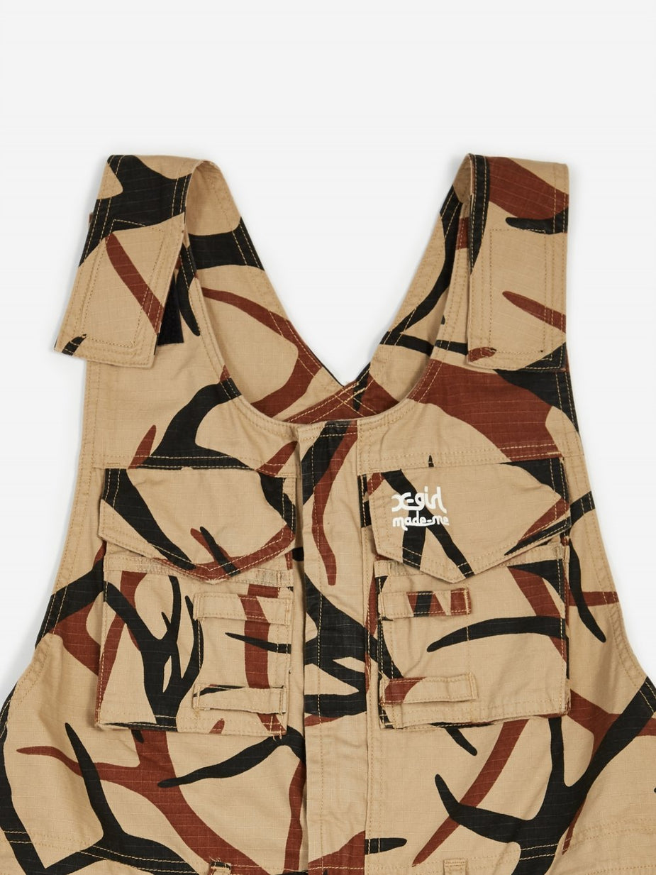 MadeMe MadeMe x X-Girl Cargo Overall - Tan - Orange