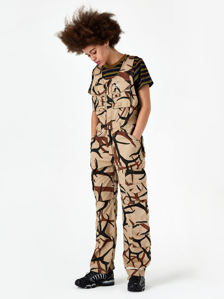 MadeMe MadeMe x X-Girl Cargo Overall - Tan - Orange