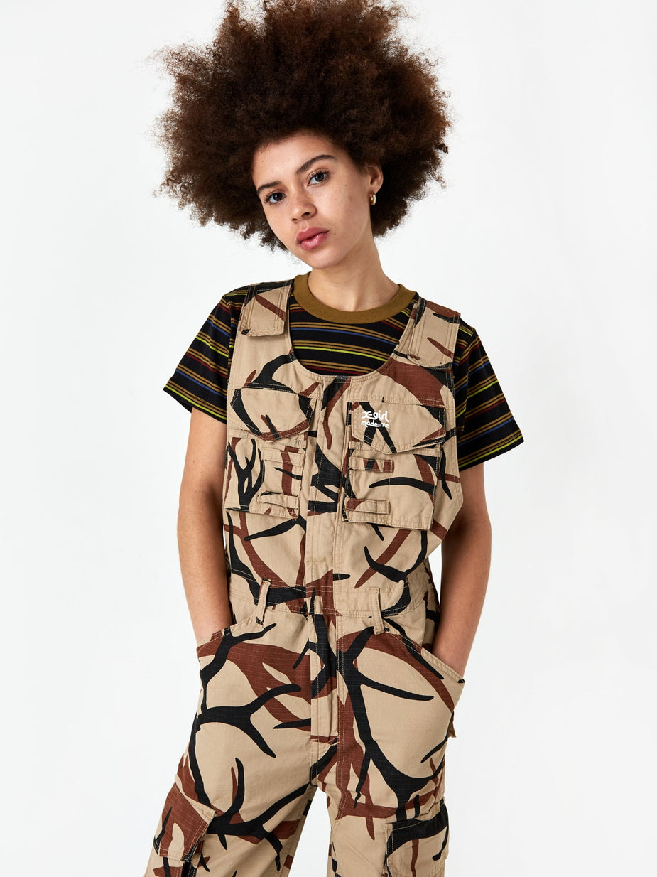 MadeMe MadeMe x X-Girl Cargo Overall - Tan - Orange