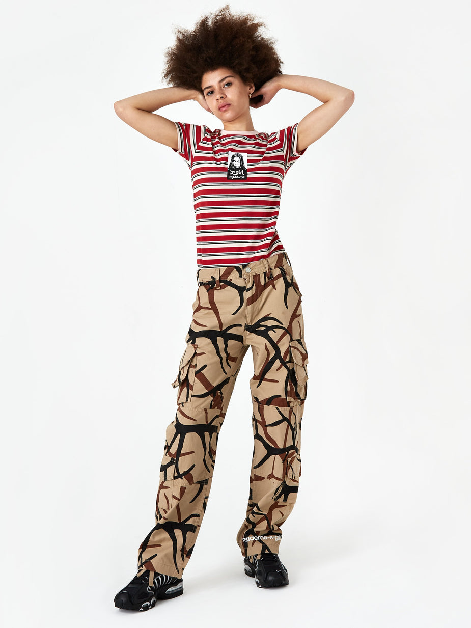 MadeMe MadeMe x X-Girl Cargo Pant - Tan - Orange