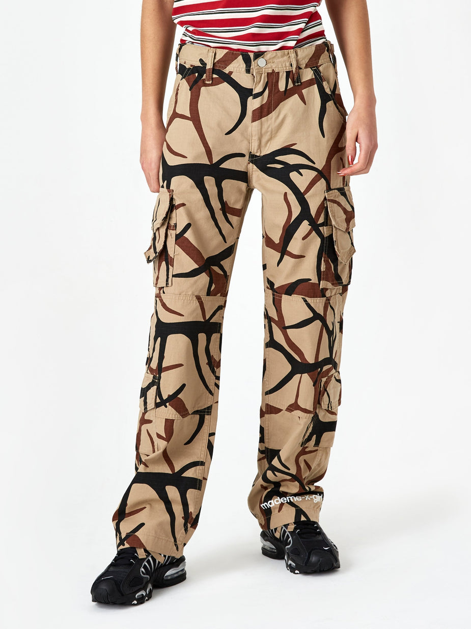 MadeMe MadeMe x X-Girl Cargo Pant - Tan - Orange