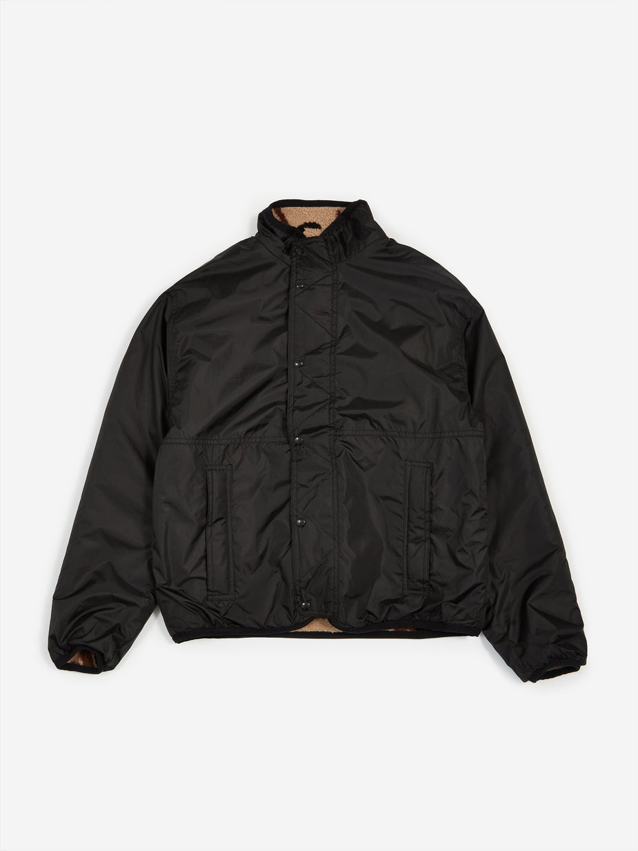 MadeMe MadeMe x X-Girl Reversible Fleece Jacket - Black/Tan - Black