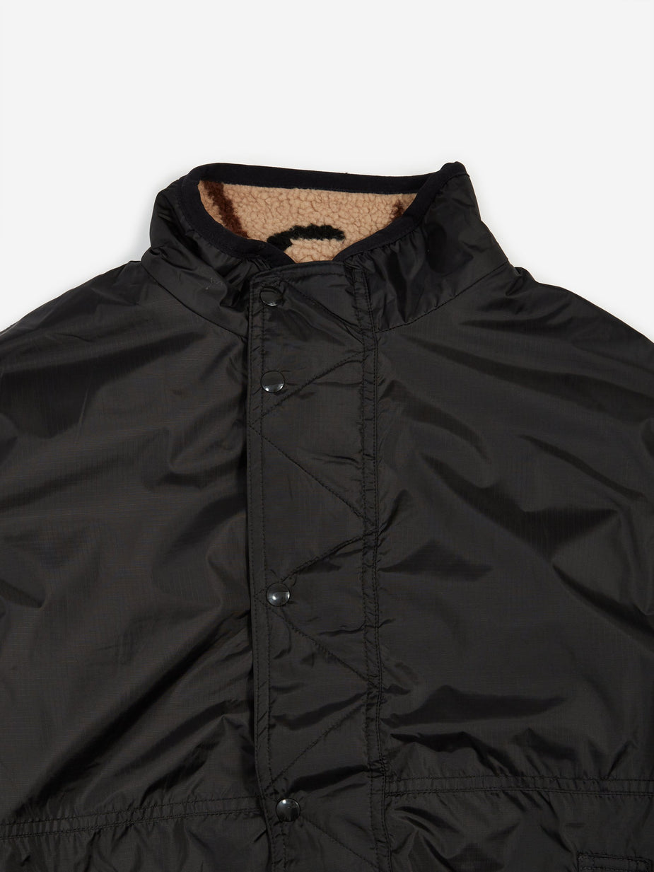 MadeMe MadeMe x X-Girl Reversible Fleece Jacket - Black/Tan - Black