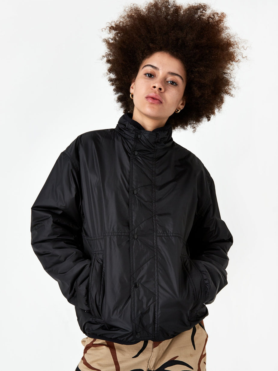 MadeMe MadeMe x X-Girl Reversible Fleece Jacket - Black/Tan - Black