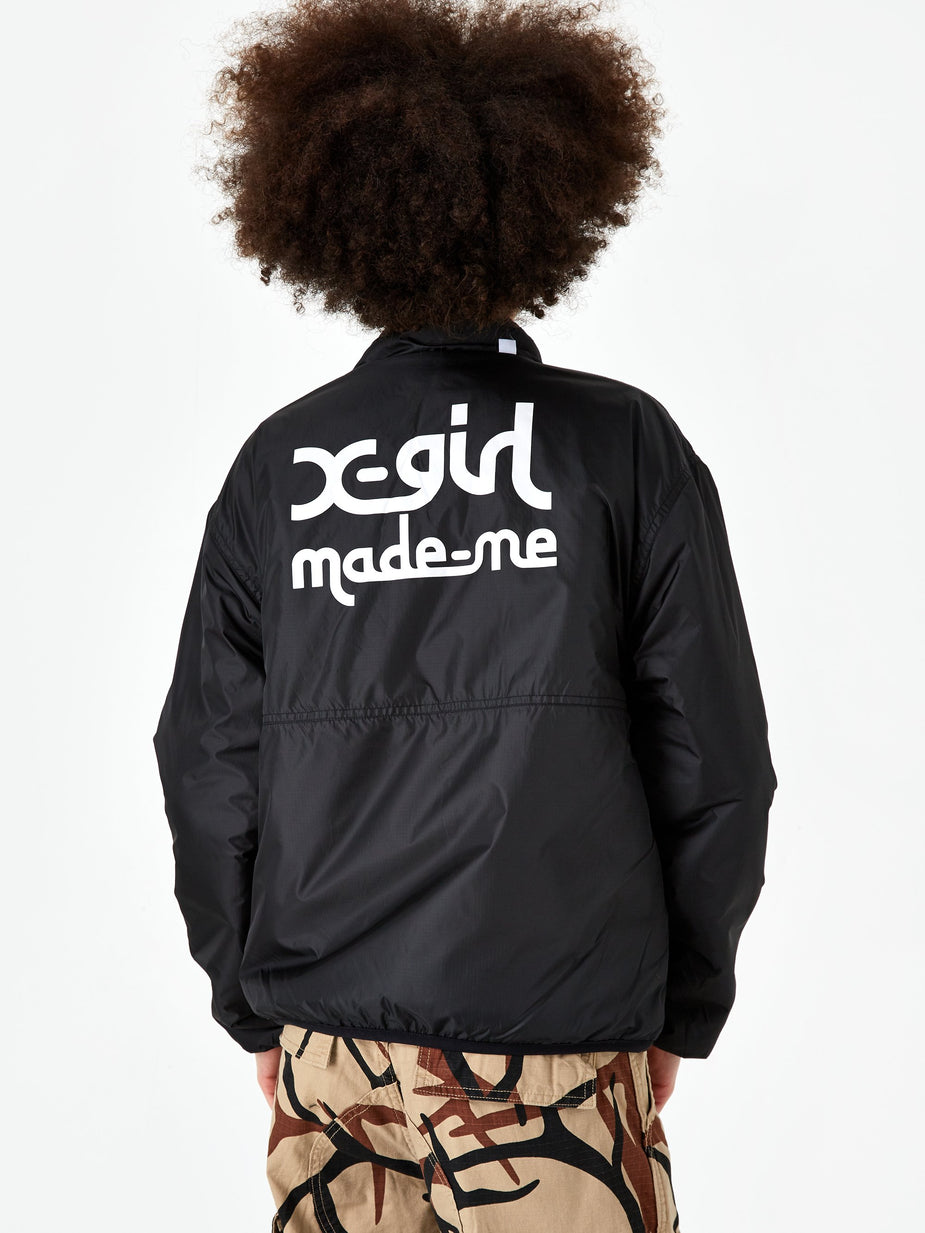 MadeMe MadeMe x X-Girl Reversible Fleece Jacket - Black/Tan - Black