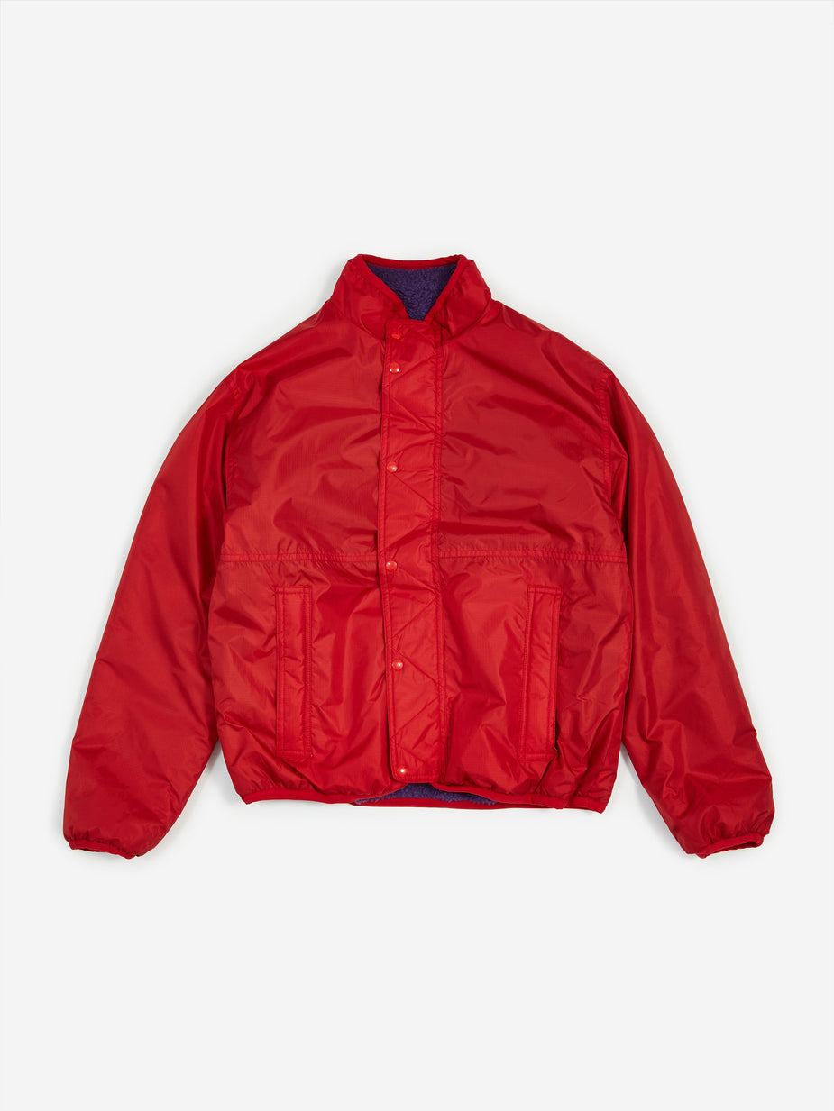 MadeMe MadeMe x X-Girl Reversible Fleece Jacket - Purple/Red - Red