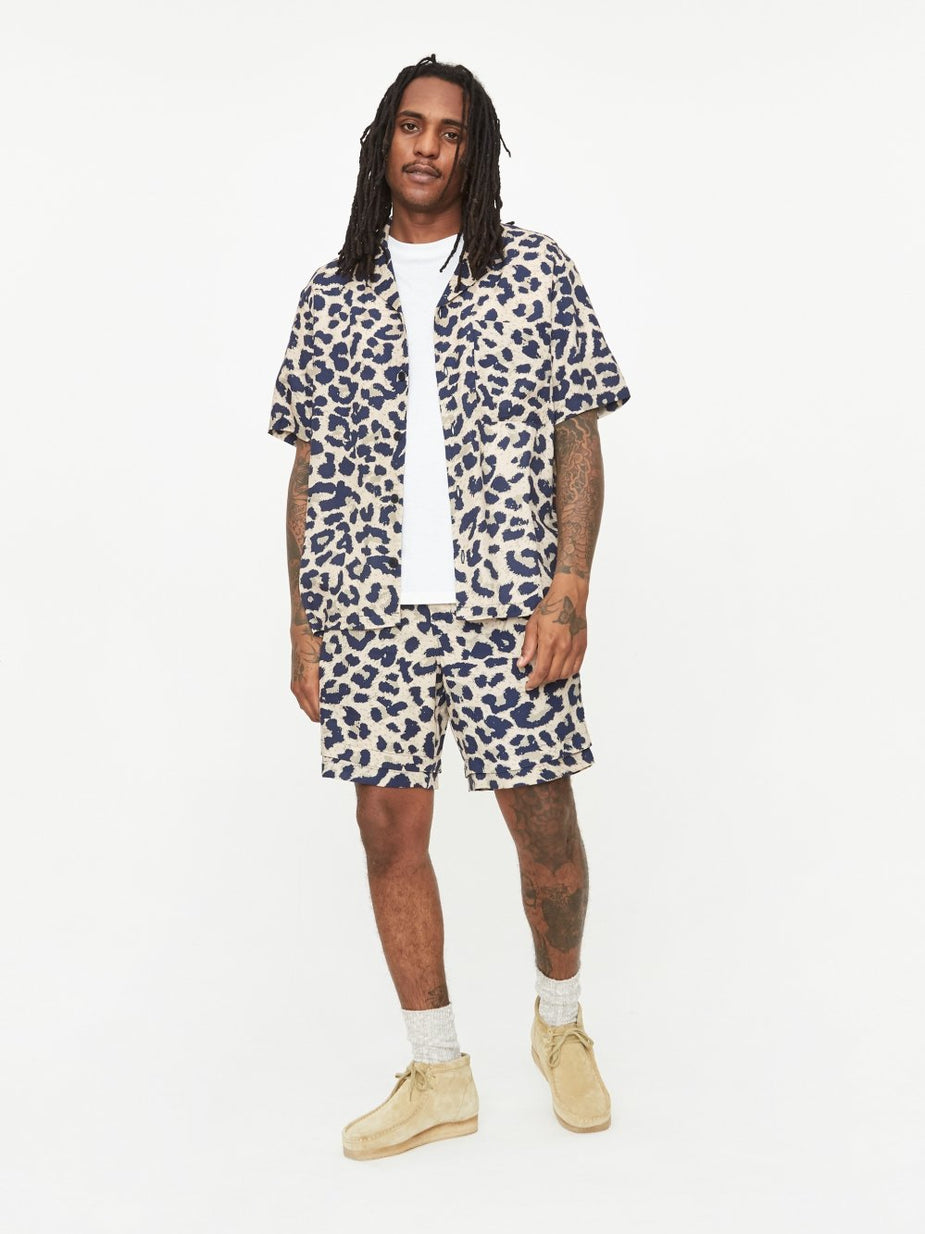 Magic Castles Magic Castles Camp Collar Shirt - Leopard - Animal Print