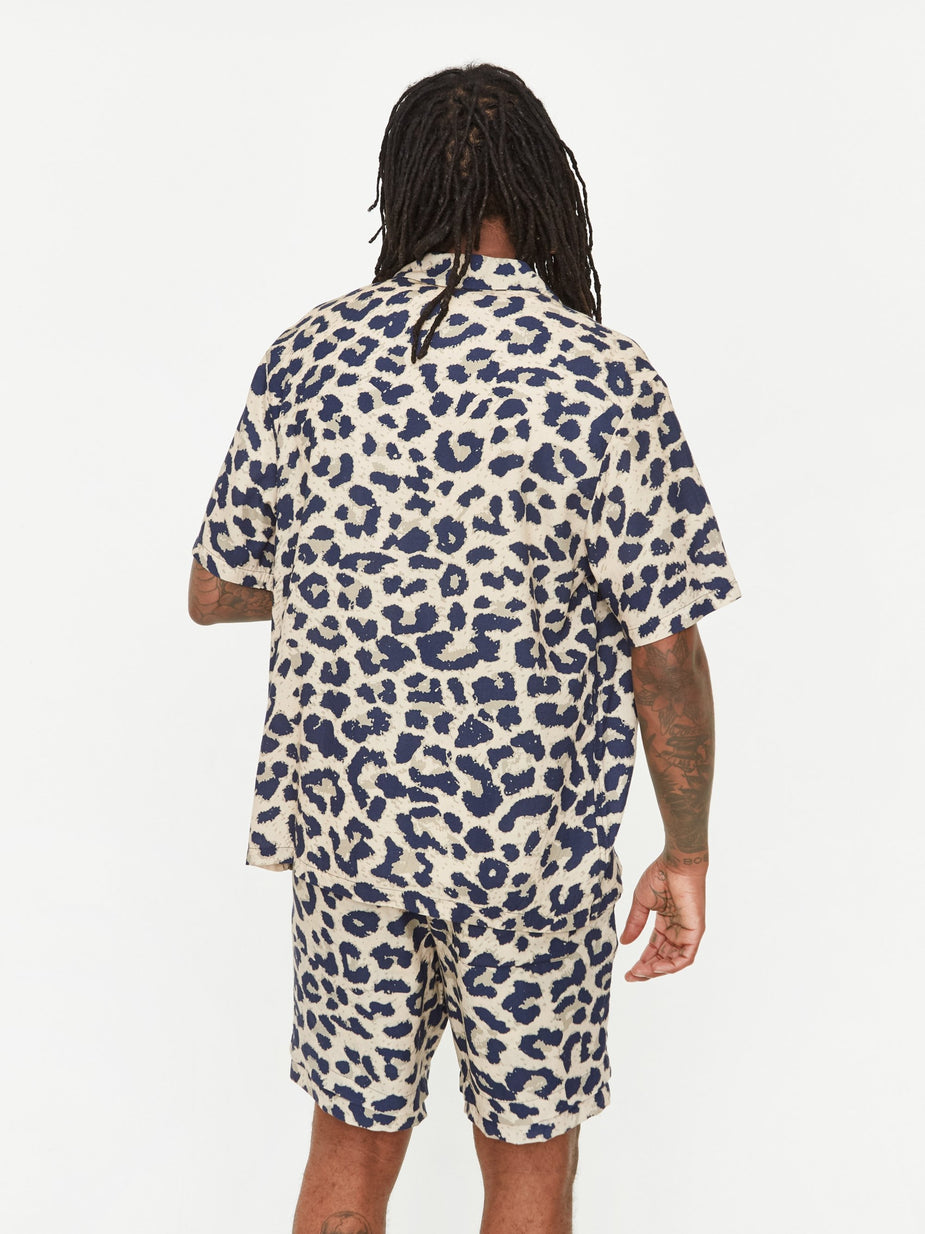 Magic Castles Magic Castles Camp Collar Shirt - Leopard - Animal Print