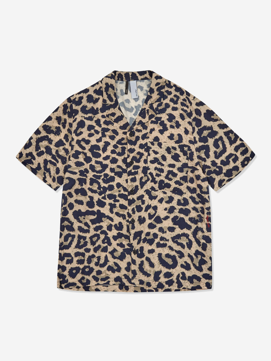 Magic Castles Magic Castles Camp Collar Shirt - Leopard - Animal Print