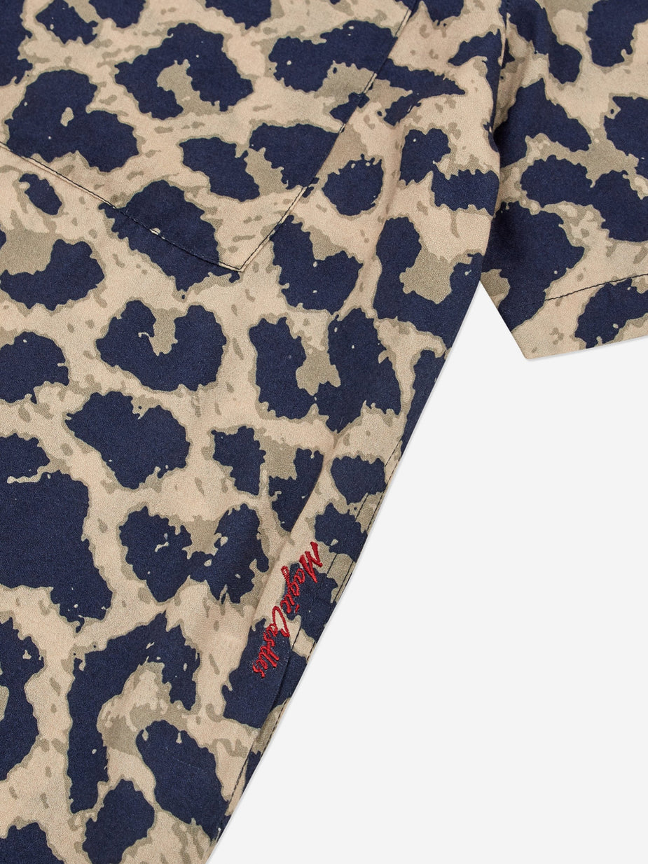 Magic Castles Magic Castles Camp Collar Shirt - Leopard - Animal Print
