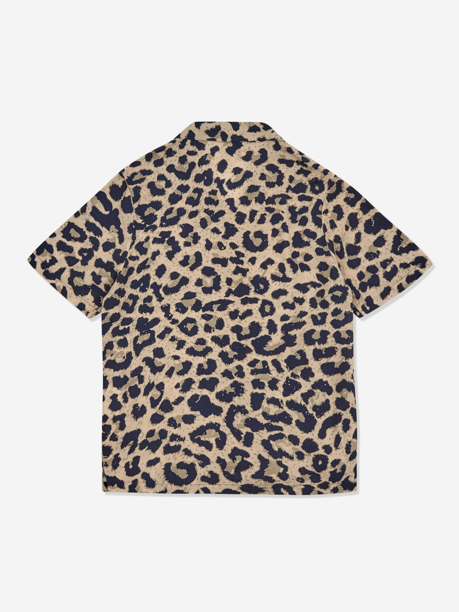 Magic Castles Magic Castles Camp Collar Shirt - Leopard - Animal Print