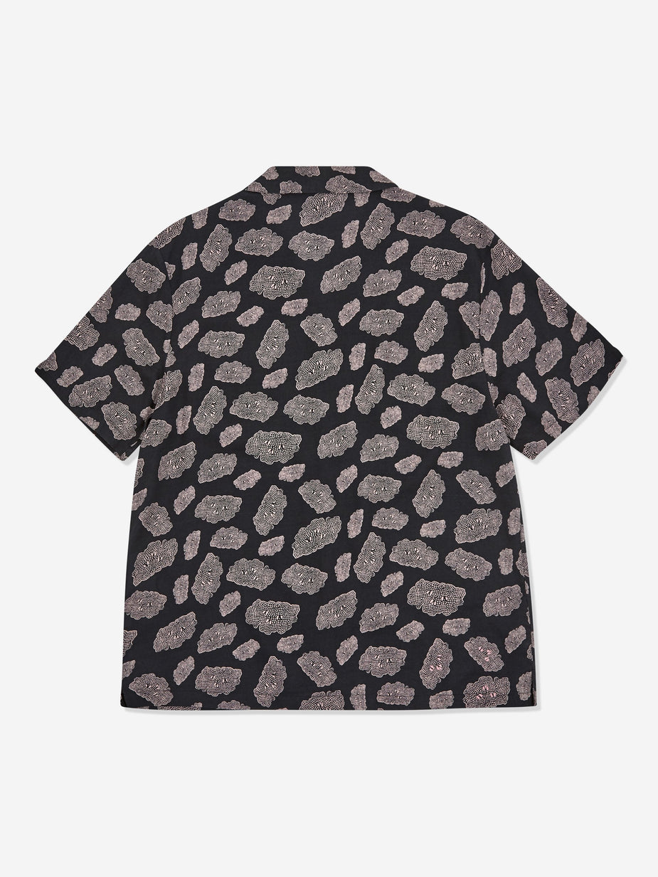 Magic Castles Magic Castles Camp Collar Shirt - Shapes Print Black - Black