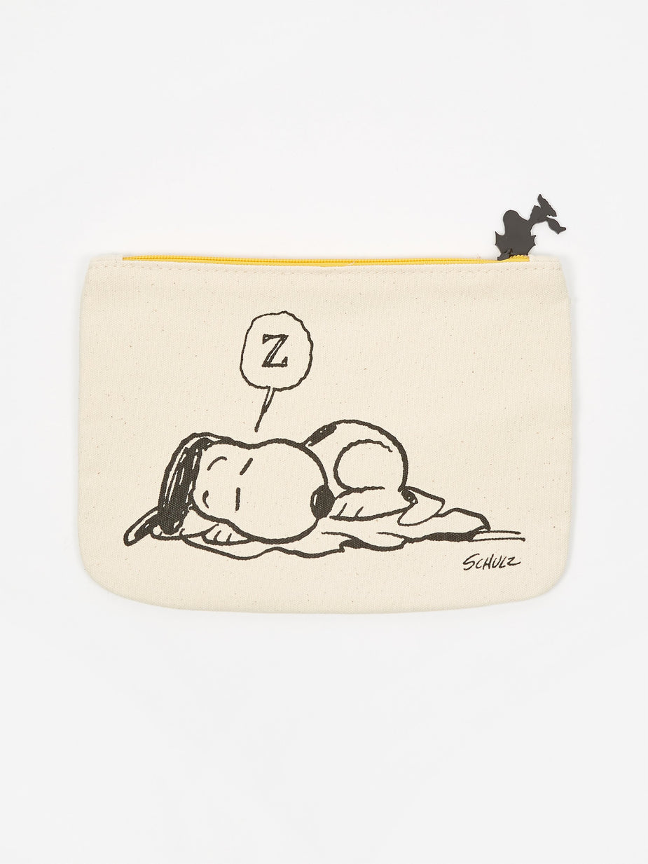 Peanuts Peanuts Zipper Pouch - Allergic to Mornings - 24cmx19cm - Other