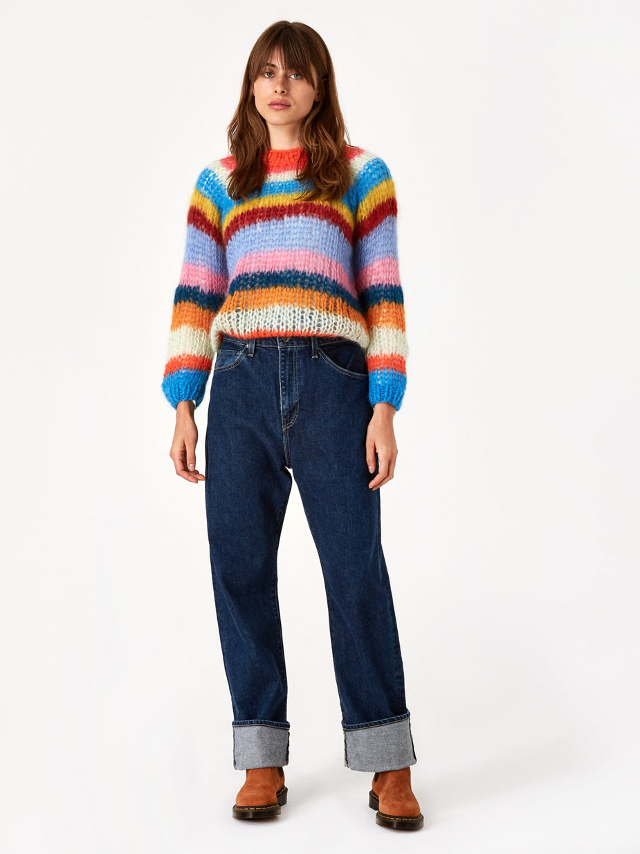 Maiami Maiami Mohair Basic Stripe Sweater - Multi - Multi