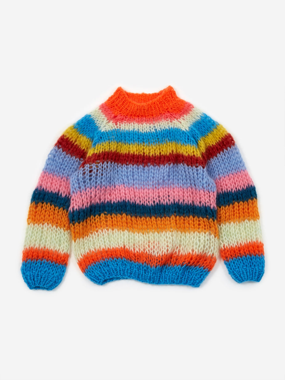 Maiami Maiami Mohair Basic Stripe Sweater - Multi - Multi