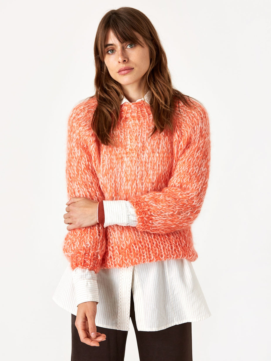 Maiami Maiami Mohair Basic Sweater - Signal Orange - Orange