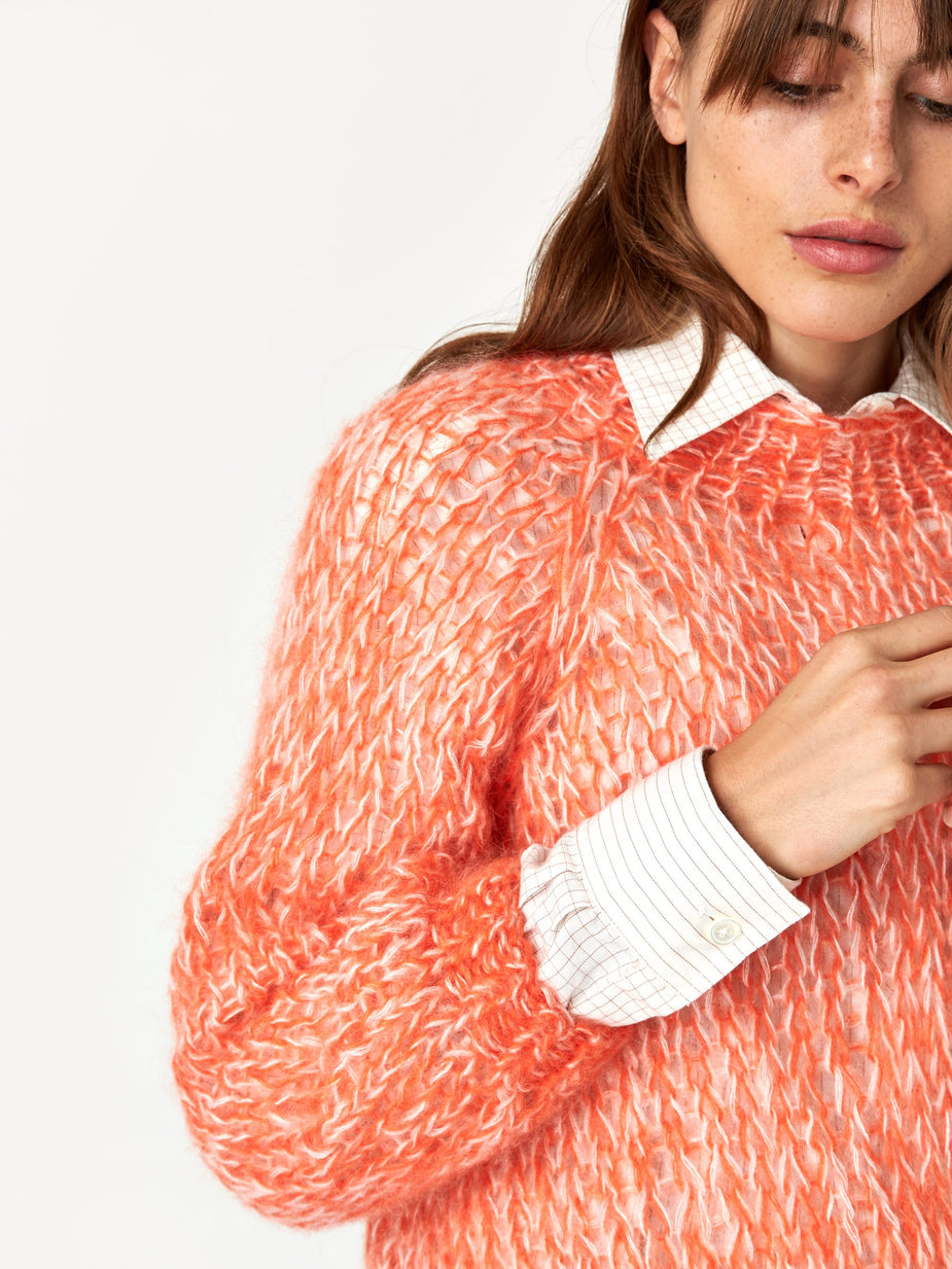 Maiami Maiami Mohair Basic Sweater - Signal Orange - Orange
