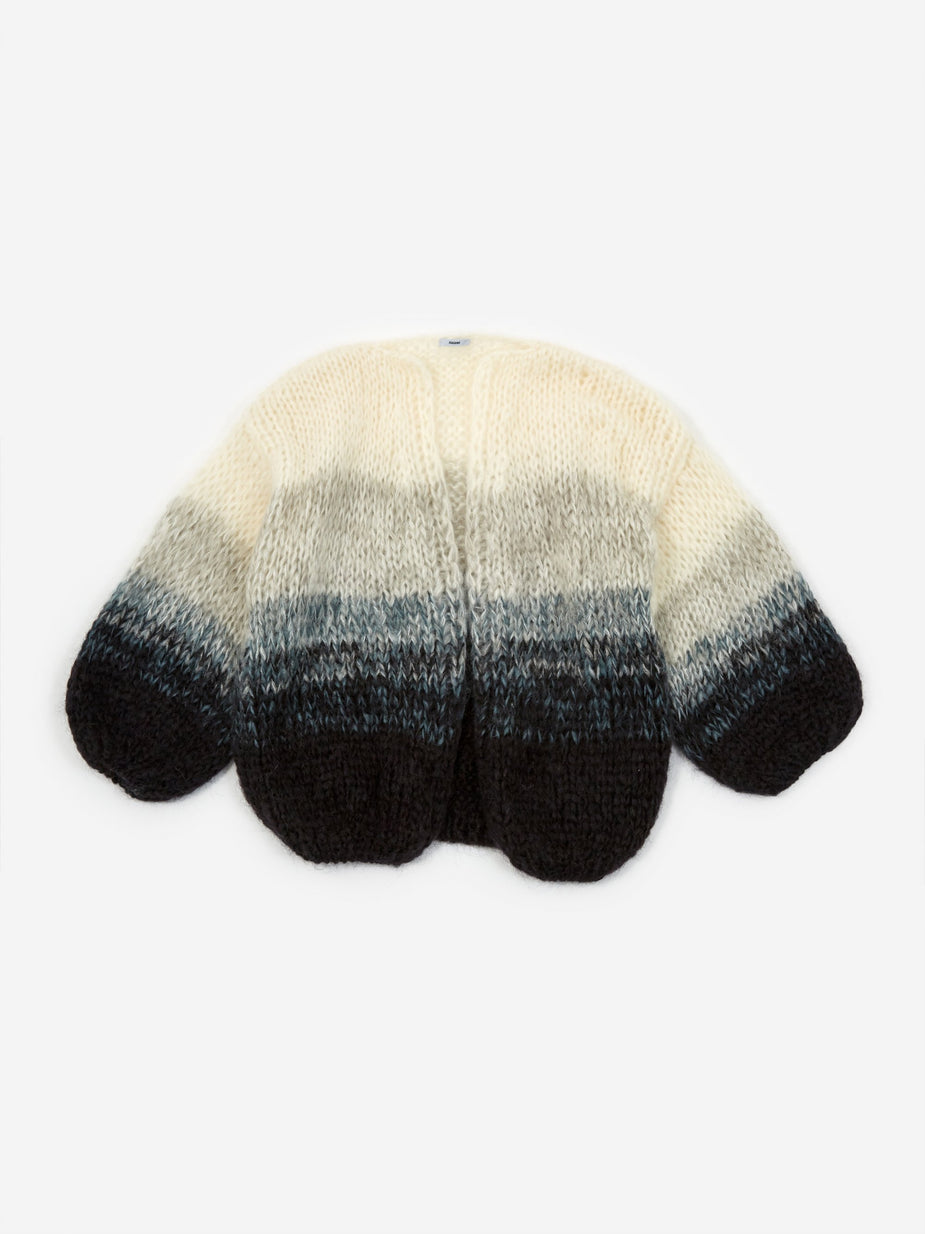 Maiami Maiami Mohair Big Cardigan - Black/Cream/Melange - Black