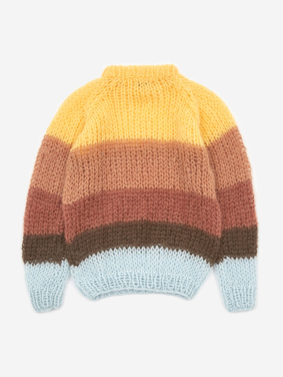 Maiami Maiami Mohair Striped Jumper - Yellow/Camel - Multi