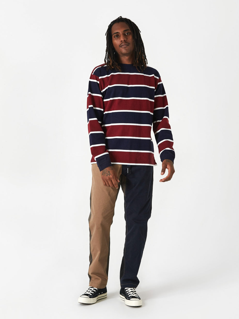 Manastash Manastash Aberdeen Rugger II Longsleeve T-Shirt - Burgundy - Red