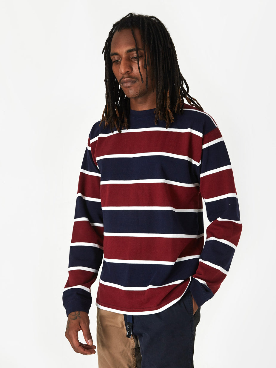 Manastash Manastash Aberdeen Rugger II Longsleeve T-Shirt - Burgundy - Red