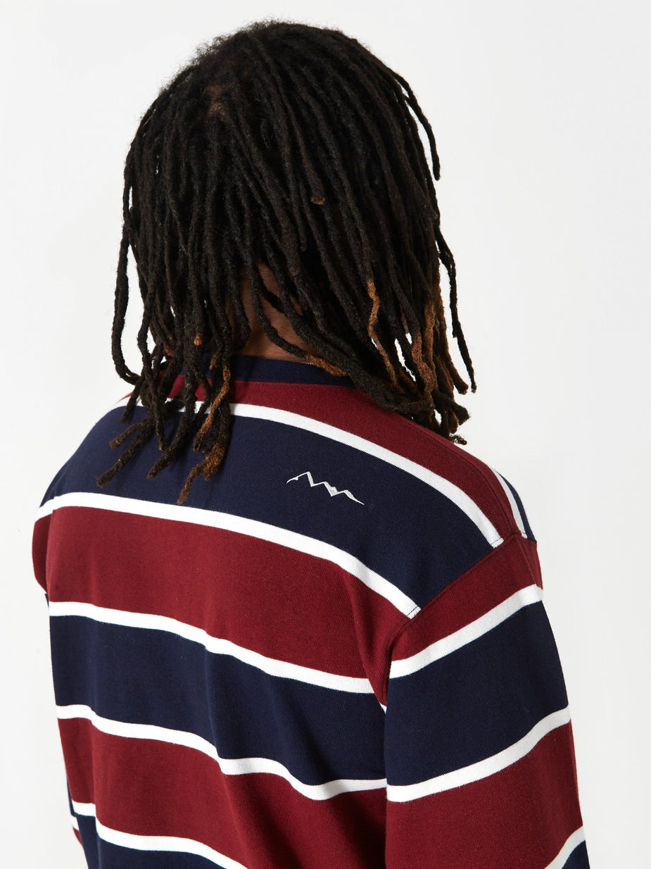 Manastash Manastash Aberdeen Rugger II Longsleeve T-Shirt - Burgundy - Red
