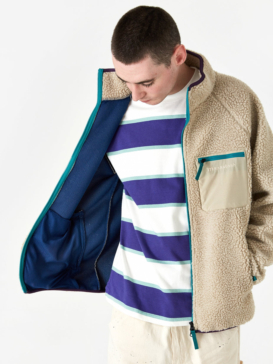 Manastash Manastash MT Gorilla V Fleece Jacket - Natural - Neutrals