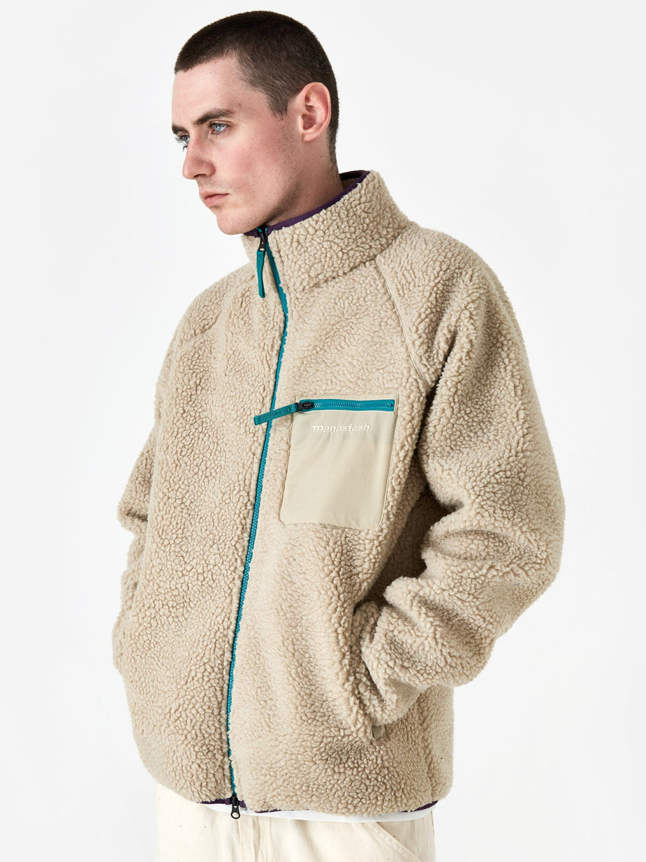 Manastash Manastash MT Gorilla V Fleece Jacket - Natural - Neutrals