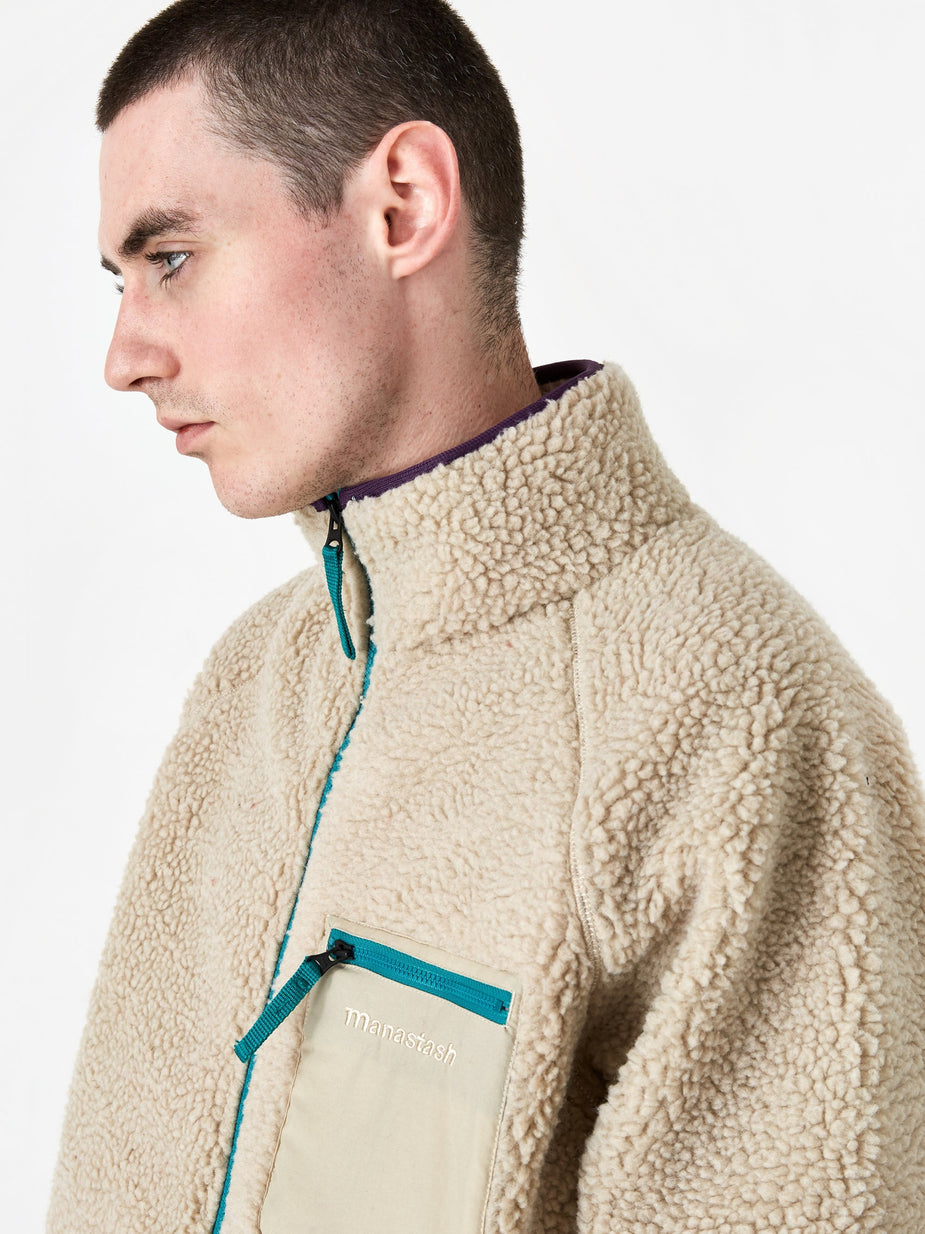 Manastash Manastash MT Gorilla V Fleece Jacket - Natural - Neutrals