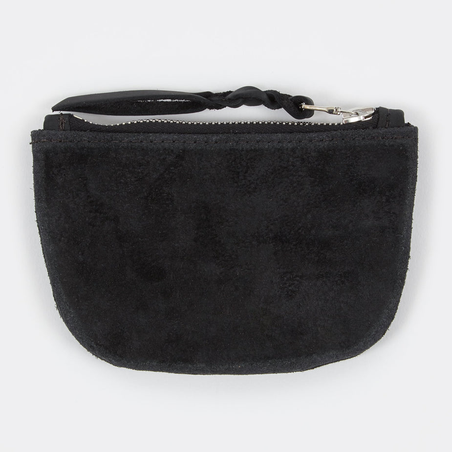 Maple Maple Zip Pouch Suede - Black - Black