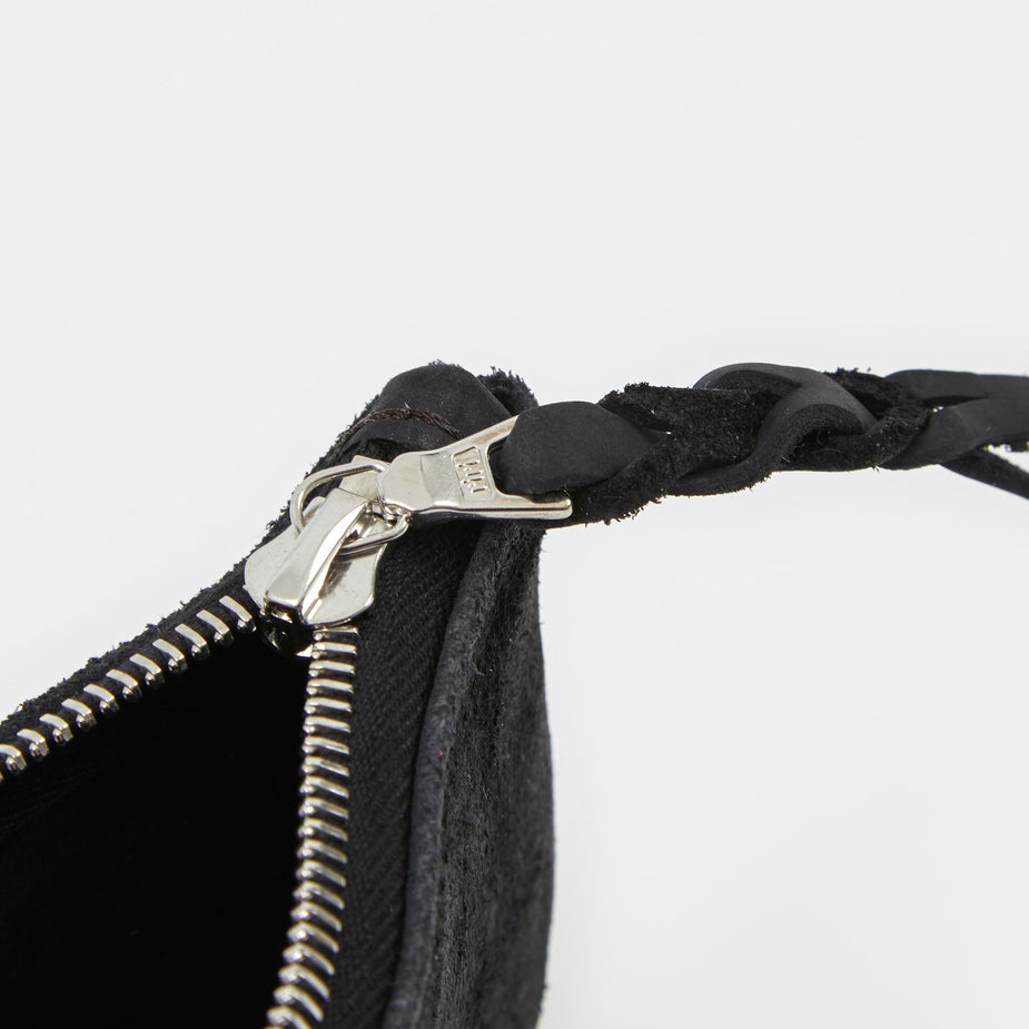 Maple Maple Zip Pouch Suede - Black - Black