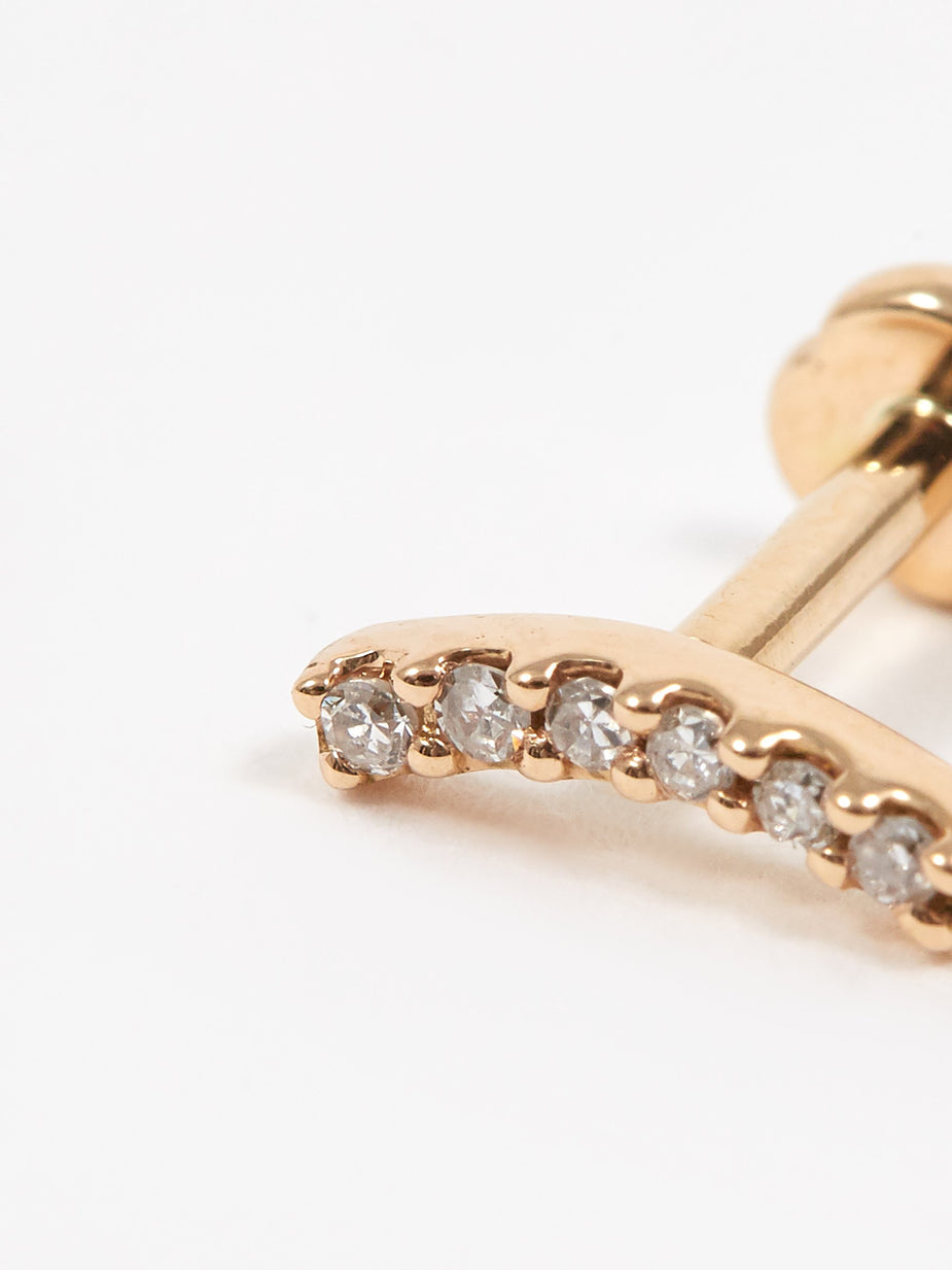 Maria Black Maria Black Diamond Crescent Labret - 14kt Yellow Gold - Gold