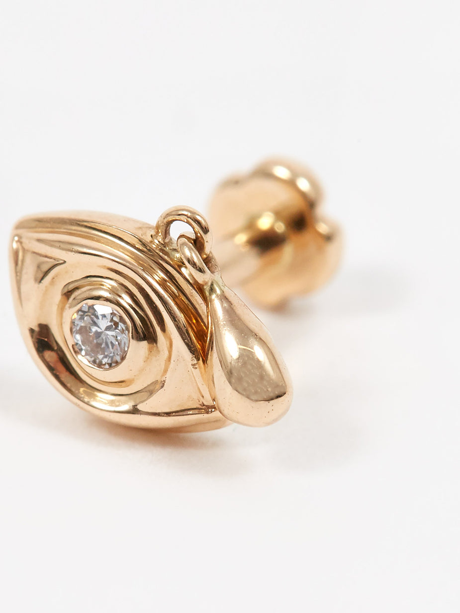 Maria Black Maria Black Diamond Eye Labret - 14kt Yellow Gold - Gold