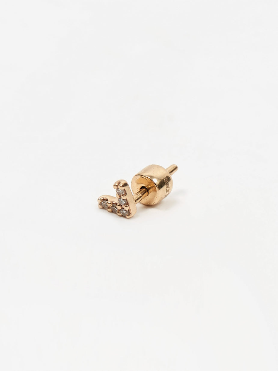 Maria Black Maria Black Diamond Velvet Stud - 14kt Yellow Gold - Gold