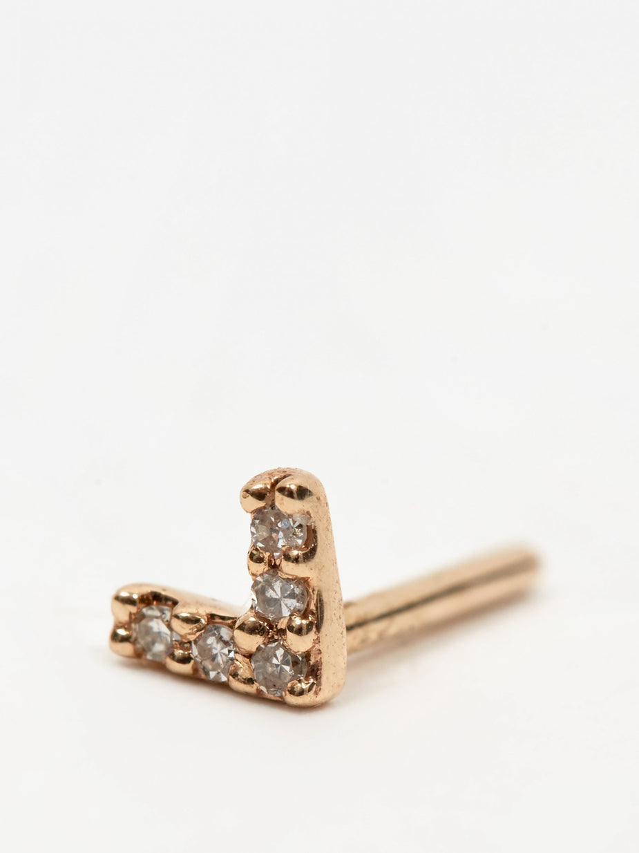 Maria Black Maria Black Diamond Velvet Stud - 14kt Yellow Gold - Gold