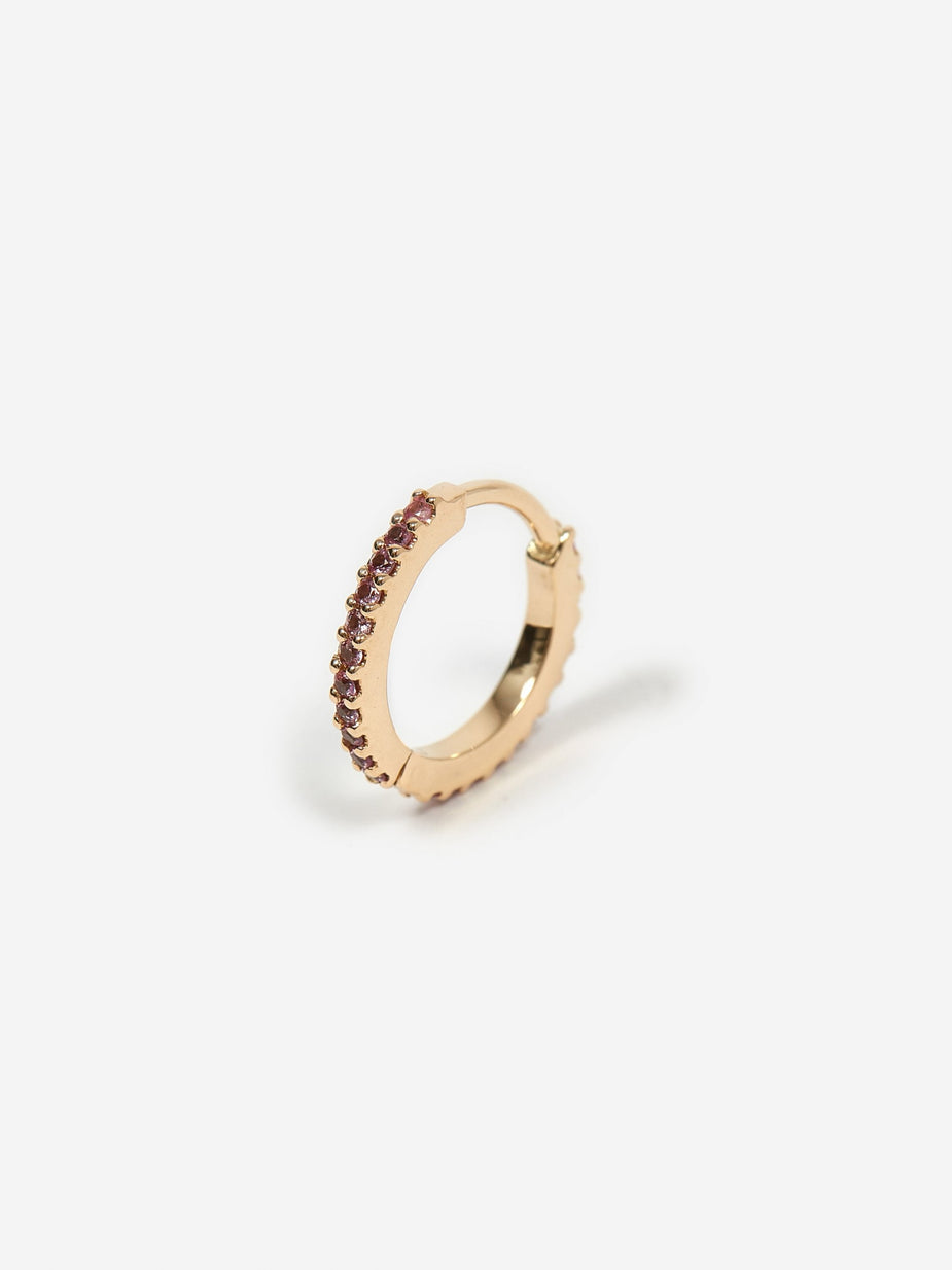 Maria Black Maria Black Rainbow Huggie Pink Sapphire - 14kt Yellow Gold - Gold