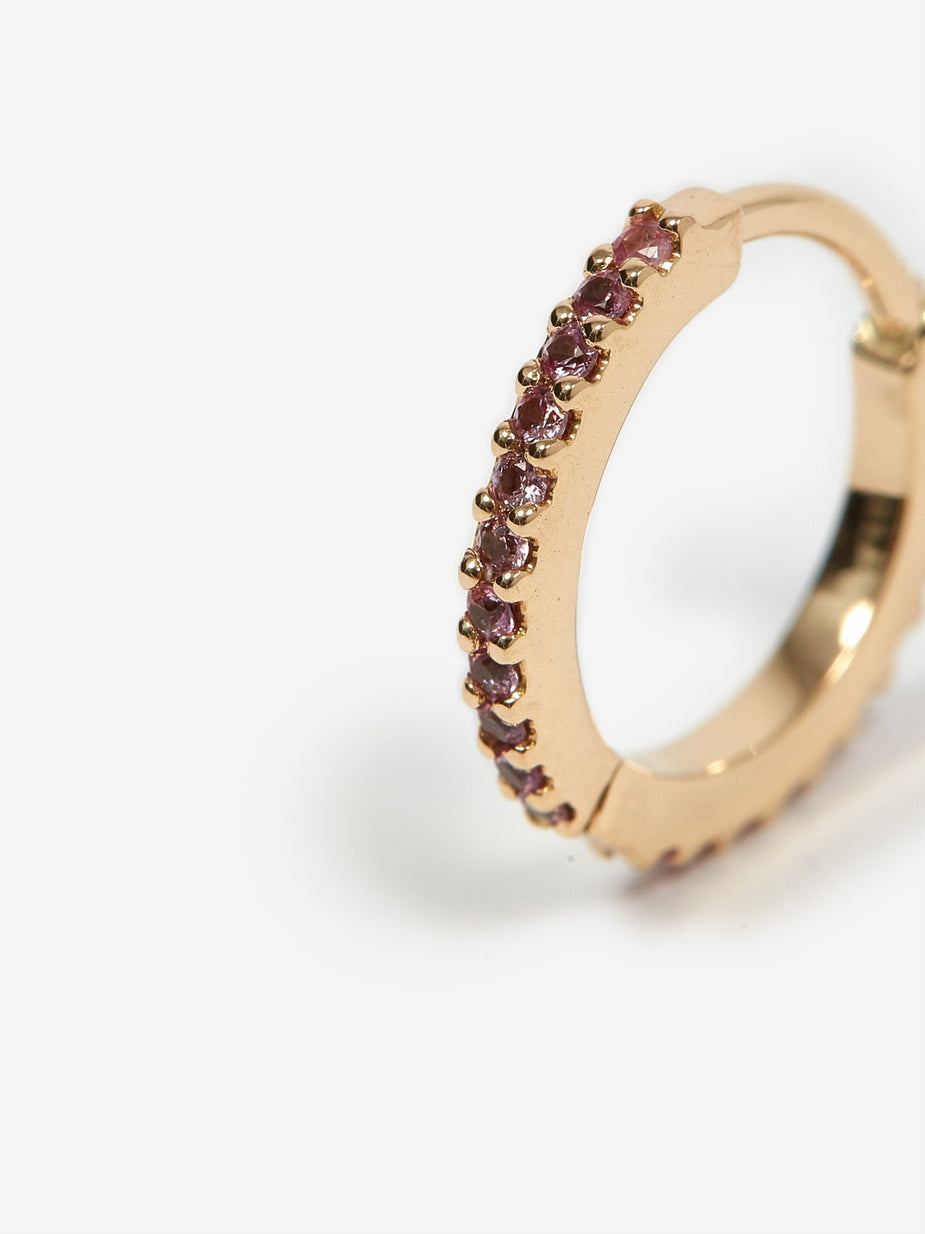 Maria Black Maria Black Rainbow Huggie Pink Sapphire - 14kt Yellow Gold - Gold
