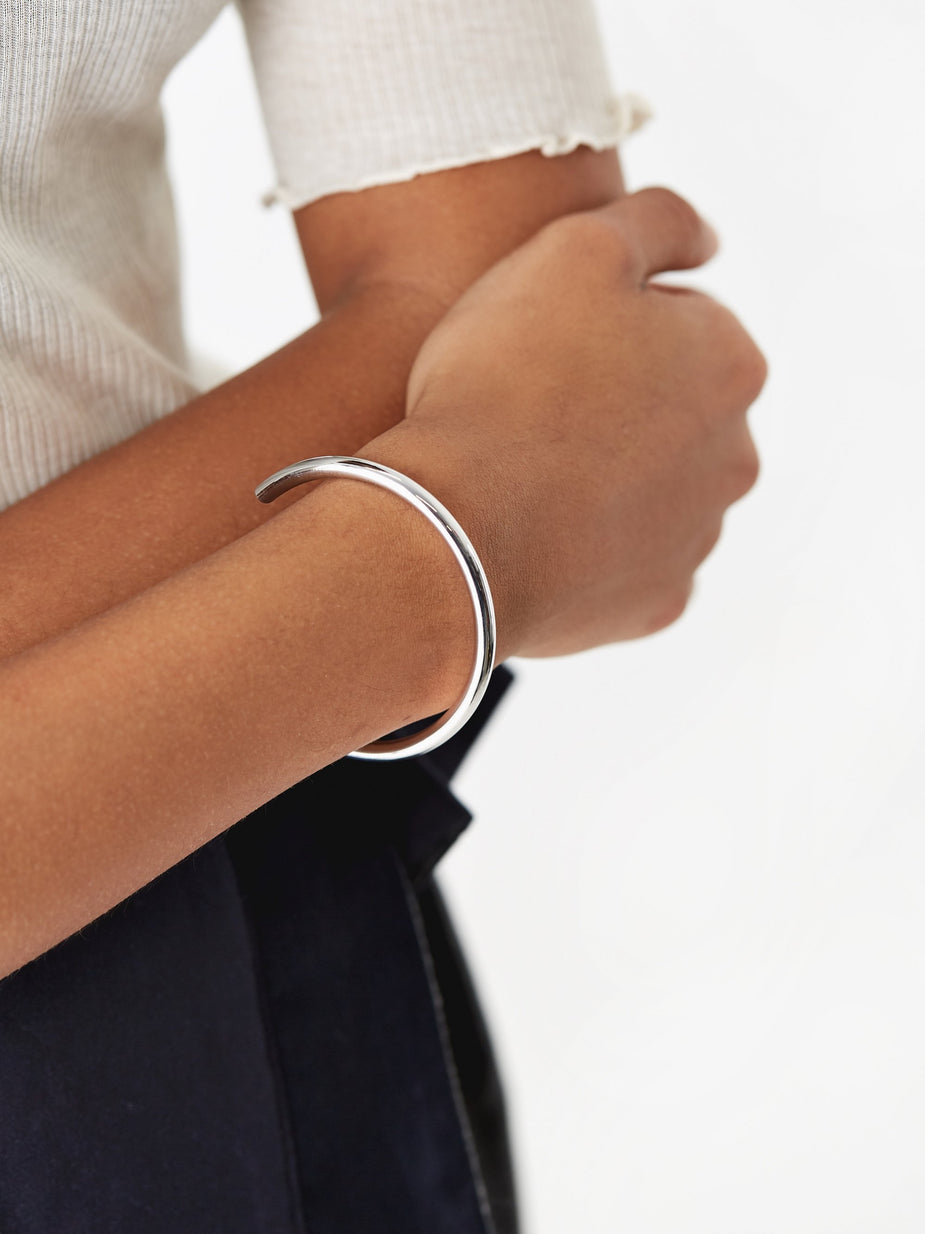Maria Black Maria Black Large Plain Bangle - Silver - Silver